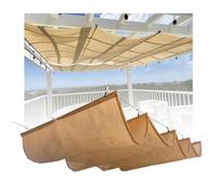 Retractable Canopy Pergola Cover, Sliding Shade with Installation Kit, Ideal for Outdoor Patios, Sunrooms, and Gardens (W:2m x L:15m)
