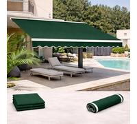 Retractable Canopy Replacement Fabric 8x16ft Green Patio Sun e with PU Coating for Outdoor Deck Balcony Garden anDoorway Sun Protect