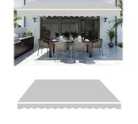 Retractable Canopy Replacement Fabric for Balcony & Patio Light Gray Outdoor Shelter Canvas Manual Deck 2.0m5.0m Ideal for Yard & Garden Use