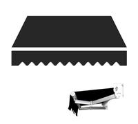 Retractable Canopy Replacement (Frame Not Included) - Outdoor Sunshade, 280g, 100% Polyester Fabric, for Patio, Terrace, Deck, UV Protection (Black, 12.7 x 5.1 cm)
