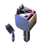 Retractable Car Charger | 2 USB Ports 18W Fast Charging Auto Accessories with Starlight,Car Charging Port - for RV Camping Daily Commute Truck Road Trip Travel Work Driver Interior Devices