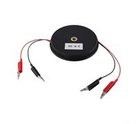 Retractable Car Multimeter Test for Lead-Reel with Dual Port for Alligator-Clip Cable Spool, 6m 9m Automotive Wire Extension for Electrical Testing and Inspection, Compact Plastic Spool(9m)