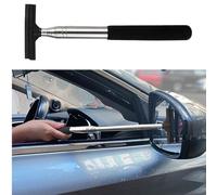 Retractable Car Side Mirror Squeegee - Extendable Glass Cleaning Brush for Rainy & Foggy Weather, Universal Fit for All Vehicles, Portable Automotive Accessory (Black)