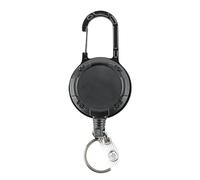Retractable Carabiner, Badge Carabiner - Telescopic Camping Wire Rope Lock Keychain | Retractable Wire Rope for Walking, ID Cards, Keys, Travel,