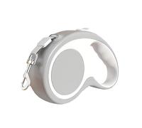 Retractable Cat Leash, Auto Adjustable Extendable Dog Lead Durable and Tangle Free Nylon Tape for Small Medium Pet Dogs Walking, Gray White 10FT/3m