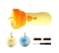 Retractable Cat Toy with Fuzzy Ball - Retractable Automatic Teaser Wand, | Button-Activated Launch | Kitten Enrichment Toys for Kitten Enrichment Playing Exploration Home
