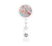 Retractable Cherry Blossoms Badge Holderï¼Œ Name Decoration Badge Clip, Id Card Clip, Suit for Student Office Staff to Use.