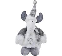 Retractable Christmas Elk Doll, Polyester Xmas Ornament Toy, Cute Cartoon Elk Decoration for Kids, Fireplace Table Shelf for Teenagers Lovely and practical