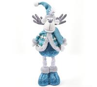 Retractable Christmas fabric doll ornaments with Santa Claus, snowman, and reindeer figures for creating warm holiday atmospheres (Deer)