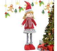 Retractable Christmas Figure, Christmas Decoration, Standing Figure - Long Legged Stuffed Plush Doll, Extendable, Standing Christmas Doll Decoration, Table Decoration for the Holiday Christmas Tree