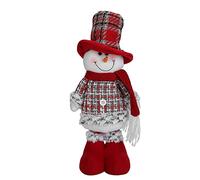 Retractable Christmas Snowman Doll, Wireless Telescopic Holiday Decoration Toy, Cute Flannel Snowman Ornament with Retractable Feature for Shelf Table Refrigerator, Festive Home De (Snowman)