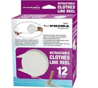 Retractable Clothes Line Reel Washing Line Wall Mounted Compact Drying 12M