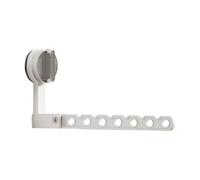 Retractable Clothes Rack - 15 Lb Rust-Proof Laundry Hanger, Suction Cup Organizer, Space-Saving Clothes Drying System, Foldable Aluminium Bar | Portable Home Hanging Device Tool for Bedrooms