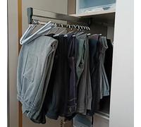 Retractable Clothes Rail for Wardrobe 3080cm Adjustable Pants Hanger 25kg Capacity SpaceSaving PullOut Organizer 350mm/13.7inch Design