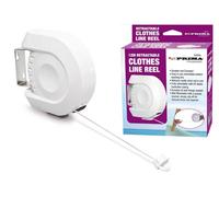 Retractable Clothes Reel Washing Line Wall Mounted Outdoor Drying Garden 12M