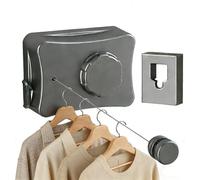 Retractable Clothesline,5.1m Wall Mounted Washing Line,Non-Sagging Indoor Outdoor Clothes Drying Line,Heavy Duty Stainless Steel Laundry Line for Bathroom Balcony Hotel