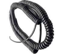 Retractable Coiled Coil Cord 2 Cores Power Extension Cord 0.2mm Square Pure Copper Shrinkable Cable Elastic Telescopic Wavy Spring Line(Stretch 1.25 Meters)