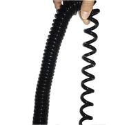 Retractable Coiled Coil Cord, 4 Core Telescopic Shield Spiral Cable 22AWG 0.3mm Square Spring Wire Copper Core Stretch(Stretch 3 Meter)
