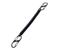 Retractable Coiled Tethers With Carabiner Retractable Spring Elastics Rope Portable Fishing Lanyards Fishing Tool Tackle Spring Elastics Rope