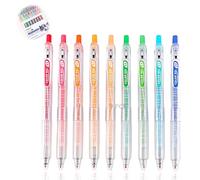 Retractable Coloured Gel Pens, 0.5 mm 9 Colors Art Gel Ink Pens with Grip, Assorted Rainbow Colors, Smooth Writing Pens use for Writing, Drawing, Journaling, Notes-Taking, School Office Supplie