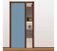 Retractable Concertina Door with Handle - Versatile Folding Room Divider for Bedroom Bathroom Kitchen Office & RV - Cellular Fabric Blue 78"x200"