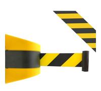 Retractable Crowd Control Barriers - Telescopic Belt Ropes Wall-Mounted Warning Belt Magnetic Fixed Safety Barrier for Events Queues and Public Areas