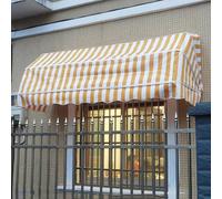 Retractable Curved Canopy Awning for Windows & Doors, UV-Resistant Waterproof Outdoor Shelter for Balcony, Garden & Porch, Perfect 100×60×60cm Size for Sun Protection