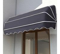 Retractable Curved Canopy Awning - UV-Resistant Waterproof Outdoor Shade for Balconies, Gardens, Porches - Easy Manual Installation, 150x60x60cm, Sun Protection, Durable Fabric