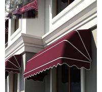 Retractable Curved Canopy Awning - UV-Resistant, Waterproof Outdoor Shelter for Windows, Doors, Balconies & Gardens, 140x60x60cm, Stylish Rain & Sun Protection