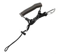 Retractable Diving Lanyard 1. with SS316 Spring Core, Quick Release Buckle Anti-Lost Tether for Scuba Diving, Reef Hook, Camera and Outdoor Climbing(Black)