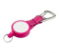 Retractable Diving Lanyard 80cm Stainless Steel Spring(Pink)