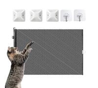 Retractable Dog Gate, Foldable Grid for Indoor Spaces, with Suction Cups, Child-Safe, Adjustable, Foldable, 50 x 125 cm, for Door Opening, Hallway, Bedroom, Balcony, Kitchen