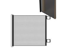 Retractable Dog Gate - Mesh Baby Gate, Retractables Pet Gates, No-Drill Adjustable Fence Net Cat Baffle for Outdoor Staircase Patio Porch Driveway Terrace Pool Area Deck Hallway
