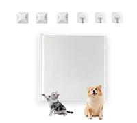 Retractable Dog Gate, Mesh Stair Gates for Baby Dogs Cat, No Drilling Retractables Pet Gates, Safety Doors, Extra Wide Protective Mesh Gates for Baby Dog for Stairs, Doorways, Indoor(White,Small)