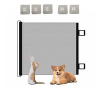 Retractable Dog Gate - Portable Animal Fence, Expandable Doorway Barrier, Dog Gate for Stairs Pet Gates for The House, Safety Gate for Pets for Outdoor/Stairs/Doorways/Hallways(Black,78x180cm)
