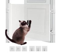 Retractable Dog Gate Retractable No Drilling Pet Guard Door