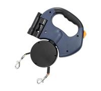 Retractable Dog Lead, 360° Rotating Strong Dog Leads, 7.87x7.48in Double Pet Walker, Wear-Resistant Nylon Cord, Less Portable Design for Night Walking Hiking Travel Use