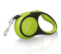 Retractable Dog Lead, 5M/16FT Extendable Dog Lead 360° Tangle-Free Dog Leash Heavy Duty with Non-Slip Handle and Quick Brake Button Extension Lead for Small Medium Dogs -Green