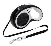 Retractable Dog Lead, 5m/16ft Heavy Duty Extendable Leash with One-Button Brake Lock & Anti-Slip Handle for Medium to Large Dogs Up to 110lbs/50kg, Black