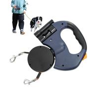 Retractable Dog Lead - 5m Double Pet Lash, Non-slip Handle, Wear-Resistant Tape, Built-in Light Feature | Strong Walking Accessory For Outdoor Hiking From P