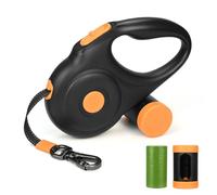 Retractable Dog Lead, 5M Extendable Dog Leads for Small to Medium Dogs Extending Lead, 360° Tangle-Free Lightweight Handy Powerful Pull with Poop Box and Garbage Bags for Training, Running, Walking