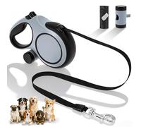 Retractable Dog Lead,8m/26ft Extendable Dog Leash with Poop Bag Dispenser,One-Handed Brake & Lock,Tangle-Free 360° Swivel Design for Small to Medium Dogs
