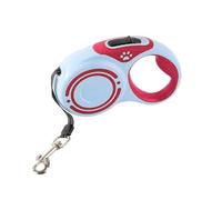 Retractable Dog Lead - Dog Runner Cable with Tangle-Free Swivel Hook - Ideal for Daily Walks (Light Blue/Red, 5M)