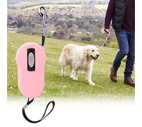 Retractable Dog Lead, Extendable Dog Lead Mini Automatic Telescopic Nylon Pet Leash with Night Visibility Reflective Tape Flexi for Pets Cat Outdoor (Pink)