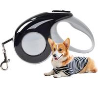 Retractable Dog Lead For Small Medium Dogs Up To 20KG, Retractable Dog Leads 16ft/5M, Extendable Dog Leads With Anti-Slip Handle, Anti-Tangled Strong Nylon Tape(Color:Black,Size:S)
