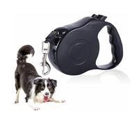 Retractable Dog Lead Pets Strong Lockable Leash Dogs Training 5 Meters Extendable Lead with One Button Brake and Lock Metal Snap Adjustable Hooks Max Weight Capacity 10kg Pet Accessories(Pack of 1)