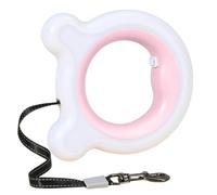 Retractable Dog Lead, with Strong Nylon Tape,Tangle-Free One-Handed Brake for small to medium sized dogs,Pink,one size