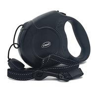 Retractable Dog Leads 26ft Pet Adjustable Leash for Small Medium Large Dogs Up to 49.8Kg (Black)