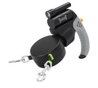 Retractable Dog Leads - 360 Degree Rotating, Traction Rope | Double Adjustable Pet Leashes for Walking, Running, Jogging, Daily Travel, Camping, A