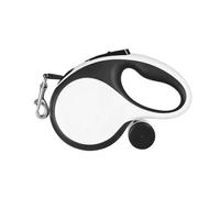 Retractable Dog Leash, 16 ft Tangle-Free 360° Design, Heavy Duty Nylon Lead, One-Hand Brake & Lock for Quick Control, Anti-Slip Comfort Handle Pet Walking Leash for Dogs upto 66lbs, Poop Bag Dispenser